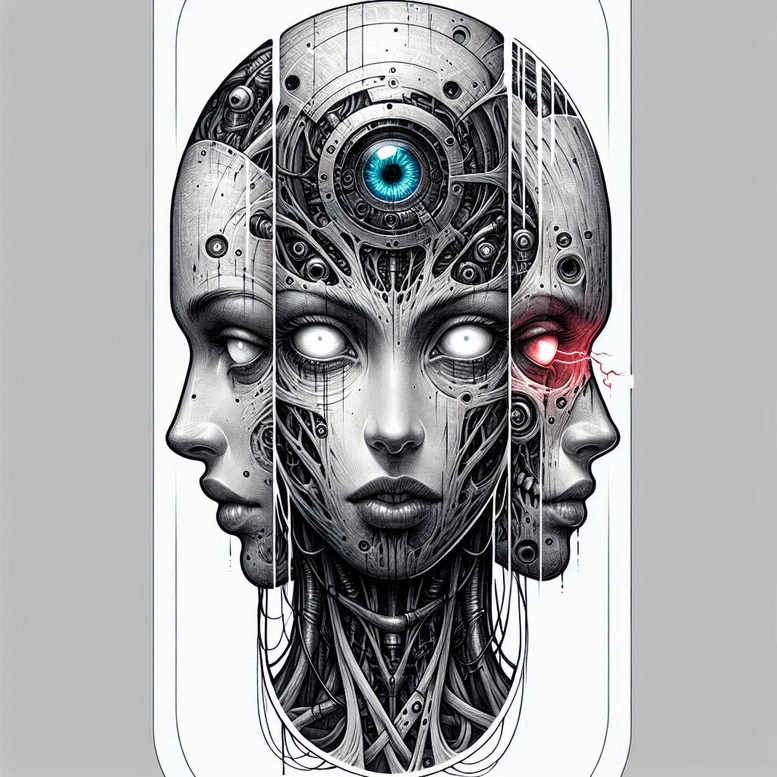 metal-skin-tattoo – tattoo design ideas free ai generated – realism-natural-finish – for-lower-leg – Gallery: biomechanics-inkby-ai