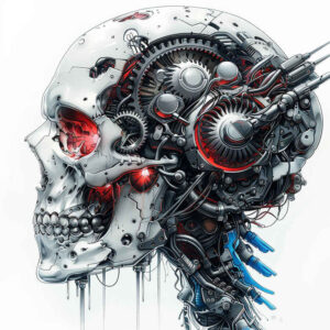 metal-skin-tattoo – tattoo design ideas free ai generated – surrealism-unconscious-imagery – for-biceps – Gallery: biomechanics-inkby-ai
