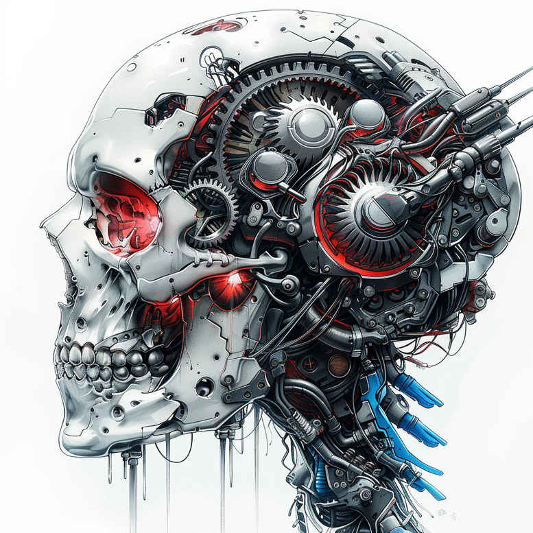 metal-skin-tattoo – tattoo design ideas free ai generated – surrealism-unconscious-imagery – for-biceps – Gallery: biomechanics-inkby-ai