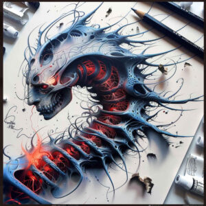 metallic-shine-tattoo – tattoo design ideas free ai generated – neotraditional-artistic-shading – for-upper-shoulder – Gallery: biomechanics-inkby-ai