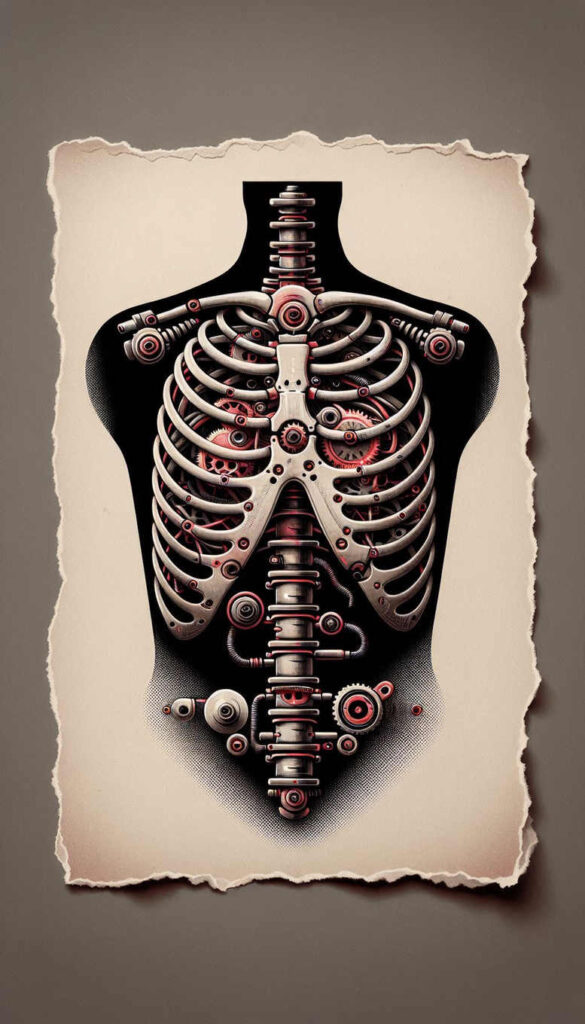 metallic-shine-tattoo – tattoo design ideas free ai generated – neotraditional-color-depth – for-temple – Gallery: biomechanics-inkby-ai