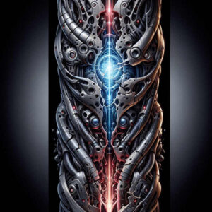 moving-part-tattoo – tattoo design ideas free ai generated – realism-smooth-gradients – for-side-torso – Gallery: biomechanics-inkby-ai