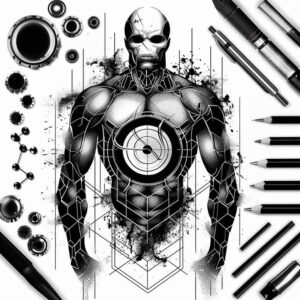 moving-part-tattoo – tattoo design ideas free ai generated – realism-soft-focus – for-lower-arm – Gallery: biomechanics-inkby-ai