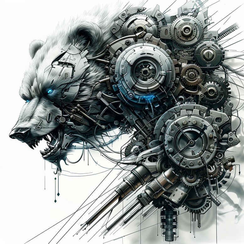 moving-part-tattoo – tattoo design ideas free ai generated – surrealism-bizarre – for-back – Gallery: biomechanics-inkby-ai