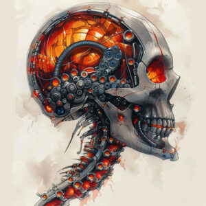 muscle-metal-tattoo – tattoo design ideas free ai generated – neotraditional-classic-motifs – for-temple – Gallery: biomechanics-inkby-ai