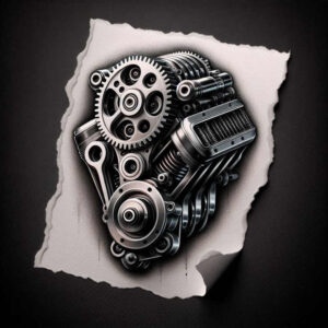 muscle-metal-tattoo – tattoo design ideas free ai generated – surrealism-psychedelic – for-forearm – Gallery: biomechanics-inkby-ai
