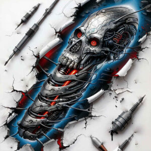 muscular-tattoo – tattoo design ideas free ai generated – realism-skin-illusion – for-abdomen – Gallery: biomechanics-inkby-ai