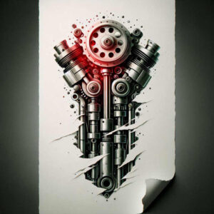 muscular-tattoo – tattoo design ideas free ai generated – realism-soft-highlights – for-stomach – Gallery: biomechanics-inkby-ai