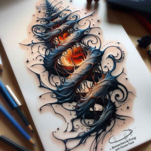 muscular-tattoo – tattoo design ideas free ai generated – realism-soft-transitions – for-stomach – Gallery: biomechanics-inkby-ai
