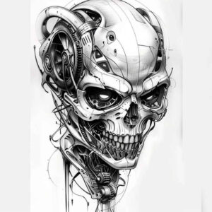 muscular-tattoo – tattoo design ideas free ai generated – surrealism-vibrant-contrasts – for-lower-arm – Gallery: biomechanics-inkby-ai