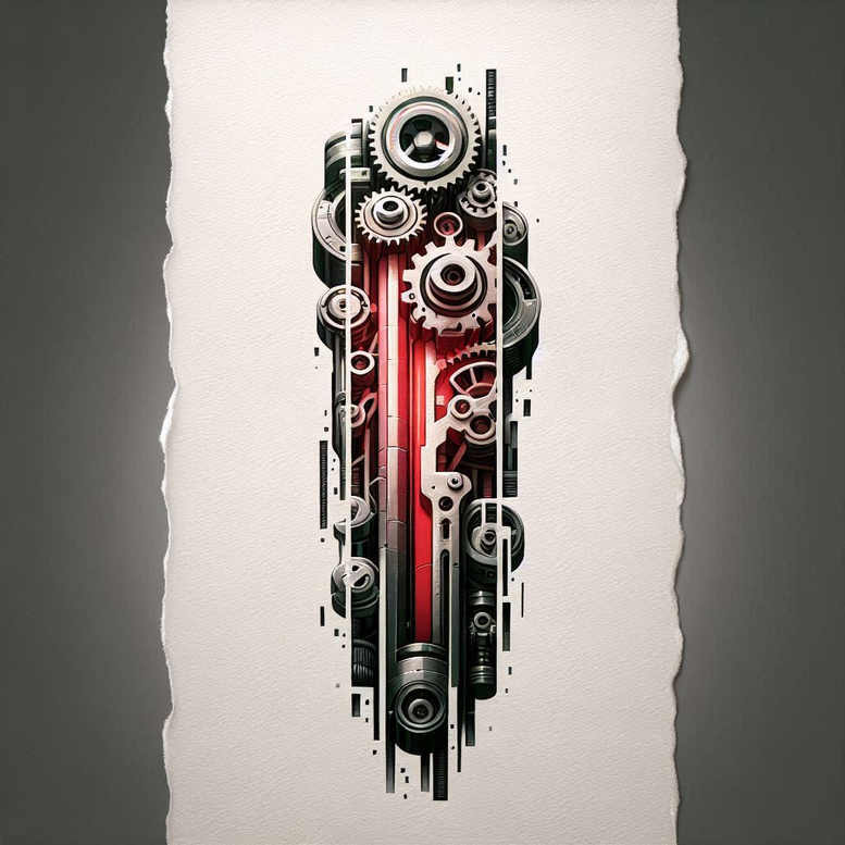 organic-artificial-tattoo – tattoo design ideas free ai generated – surrealism-abstract – for-ankle – Gallery: biomechanics-inkby-ai