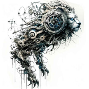 organism-machine-tattoo – tattoo design ideas free ai generated – realism-natural-finish – for-triceps – Gallery: biomechanics-inkby-ai