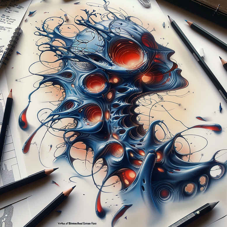 organism-machine-tattoo – tattoo design ideas free ai generated – surrealism-distorted-perspective – for-temple – Gallery: biomechanics-inkby-ai