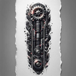 precise-linework – tattoo design ideas free ai generated – neotraditional-refined-lines – for-arm – Gallery: biomechanics-inkby-ai