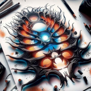 precise-linework – tattoo design ideas free ai generated – realism-emotional-realism – for-lower-arm – Gallery: biomechanics-inkby-ai