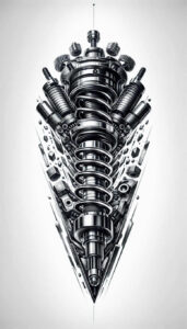 precise-linework – tattoo design ideas free ai generated – realism-subtle-saturation – for-abdomen – Gallery: biomechanics-inkby-ai