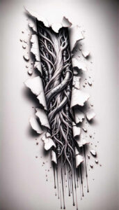 precise-linework – tattoo design ideas free ai generated – realism-visual-truth – for-thigh – Gallery: biomechanics-inkby-ai