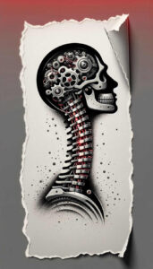 realistic-machine-tattoo – tattoo design ideas free ai generated – surrealism-symbolic – for-biceps – Gallery: biomechanics-inkby-ai