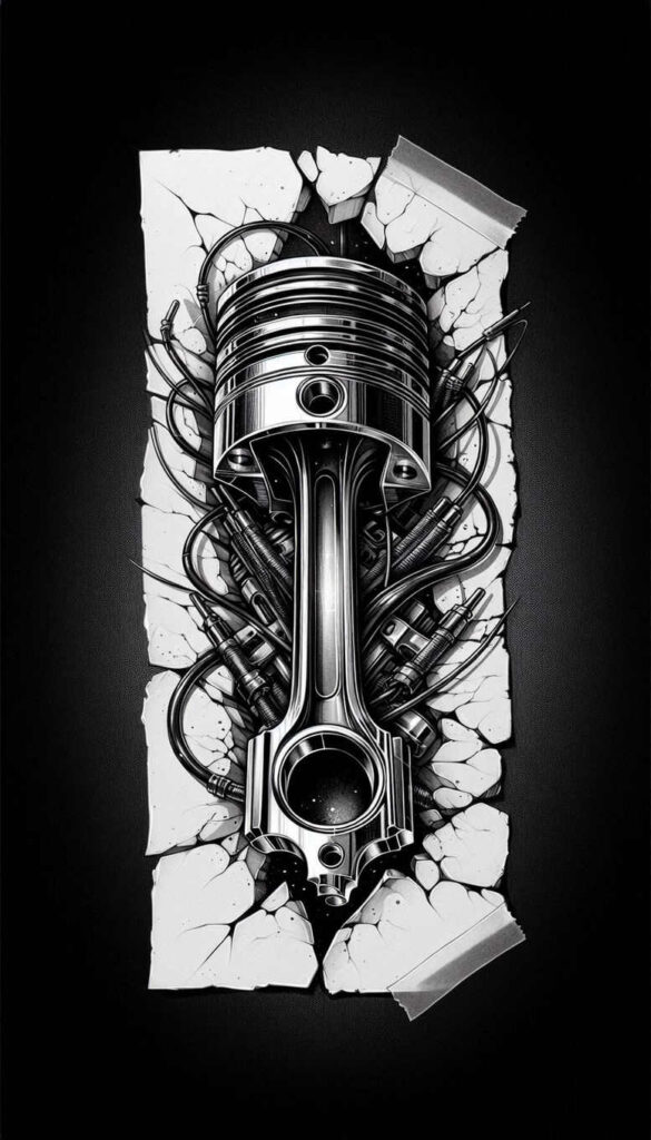 robotic-tattoo – tattoo design ideas free ai generated – realism-crisp-detail – for-upper-back – Gallery: biomechanics-inkby-ai