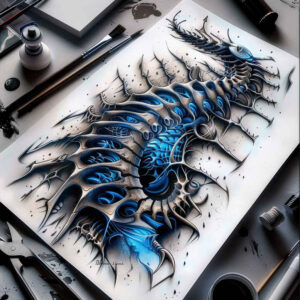 robotic-tattoo – tattoo design ideas free ai generated – realism-soft-transitions – for-heel – Gallery: biomechanics-inkby-ai