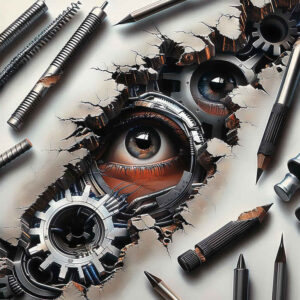 steel-tattoo – tattoo design ideas free ai generated – neotraditional-rich-shading – for-lower-chest – Gallery: biomechanics-inkby-ai