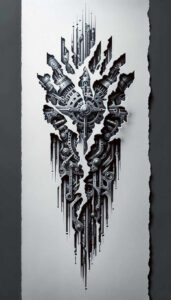 steel-vein-tattoo – tattoo design ideas free ai generated – realism-true-skin – for-hip – Gallery: biomechanics-inkby-ai