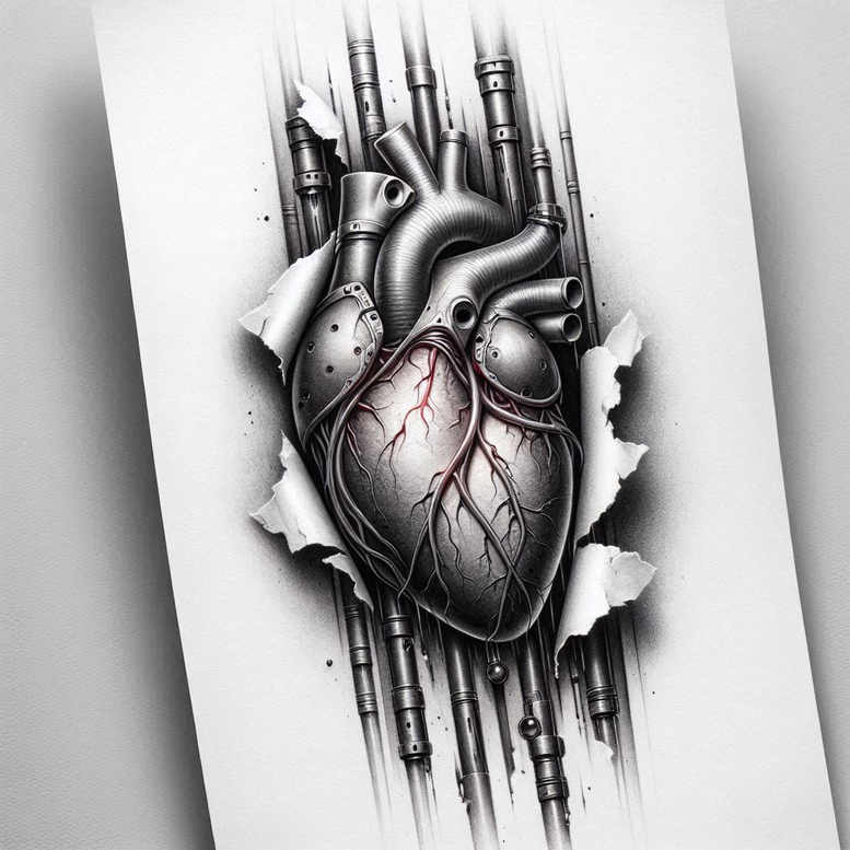 biomechanics tattoo design ideas Realism dynamic shadows abstract mechanics for wrist