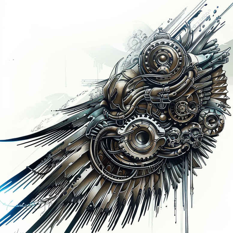 biomechanics tattoo design ideas cinematic abstract mechanics resilience and power