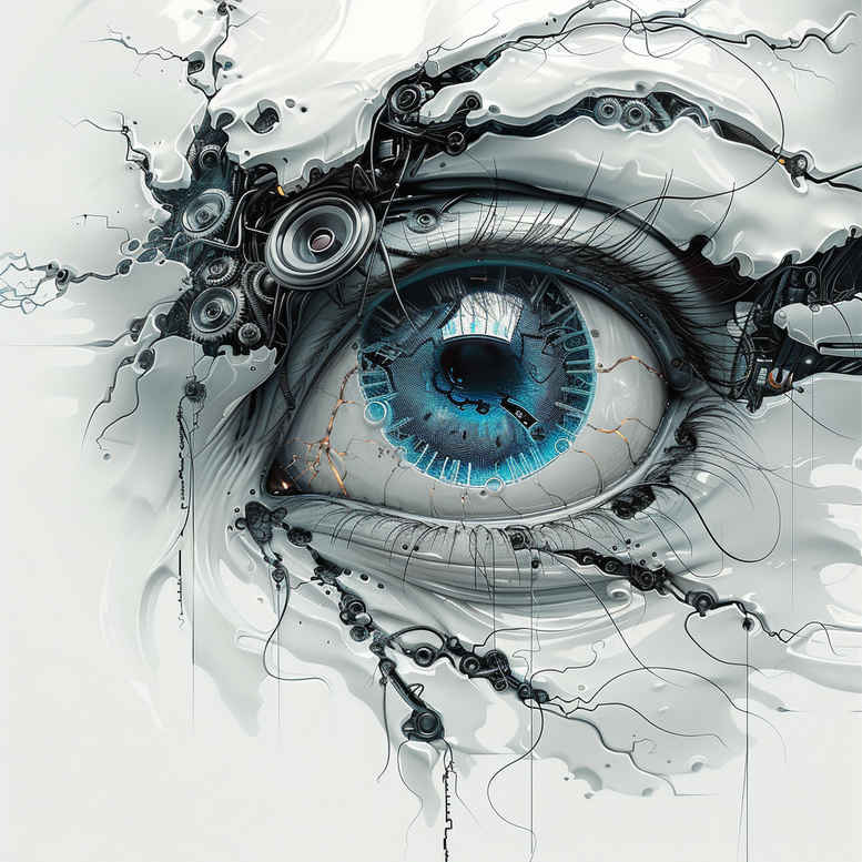 biomechanics tattoo design ideas Surrealism translucent layers abstract mechanics stands for endurance