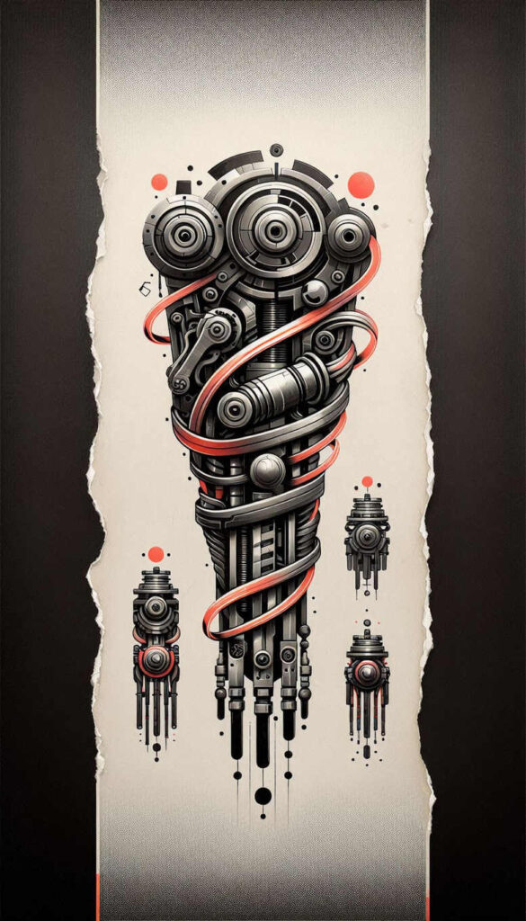 biomechanics tattoo design ideas minimalist anatomy art endurance and power