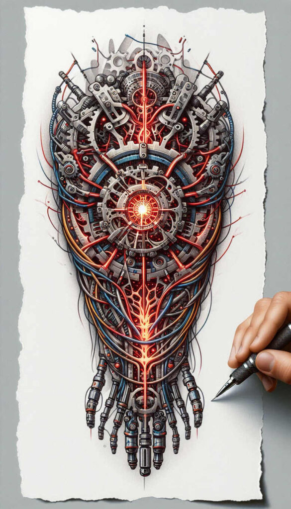 biomechanics tattoo design ideas ornate anatomy art meaning strength