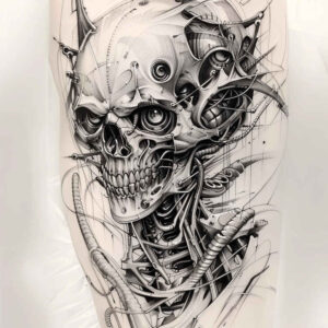 biomechanics tattoo design ideas Surrealism psychological depth anatomy art stands for endurance