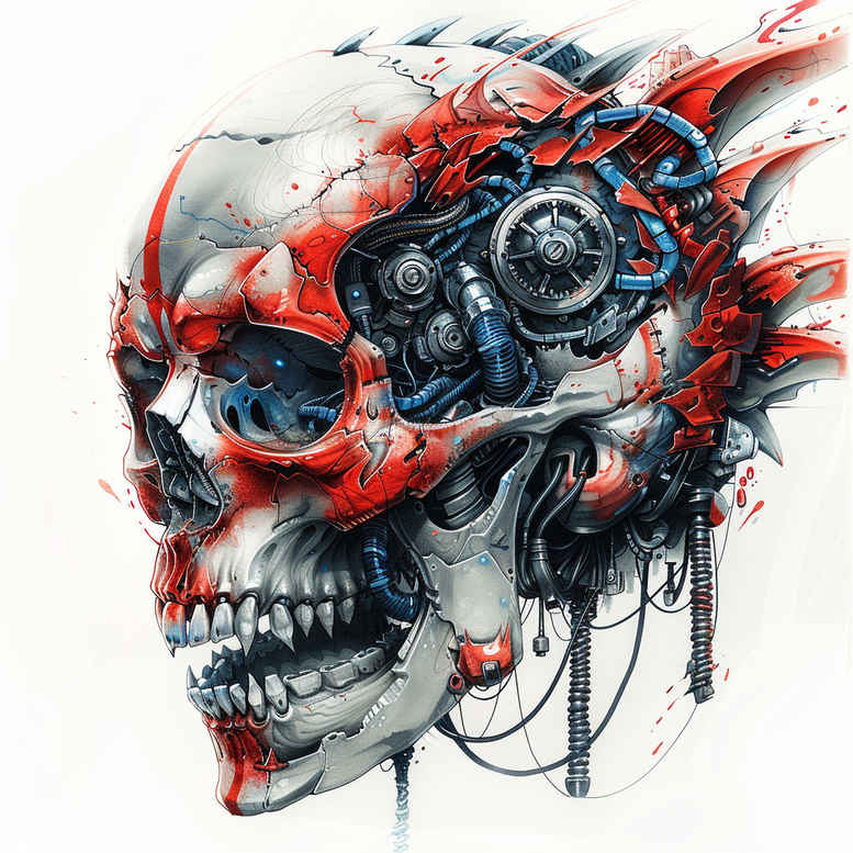 biomechanics tattoo design ideas Realism depth of field anatomy art stands for perseverance