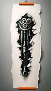 biomechanics tattoo design ideas Surrealism visual paradox biomechanical fusion for back