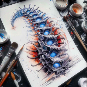 biomechanics tattoo design ideas refined contrast biomechanical fusion for upper thigh
