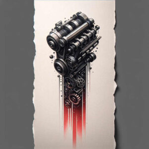 biomechanics tattoo design ideas high-resolution biomechanical fusion symbolising determination