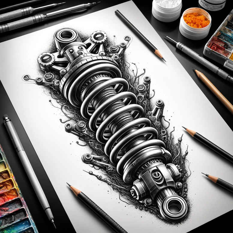 biomechanics tattoo design ideas Realism hyper-realistic detailed anatomy shows resilience