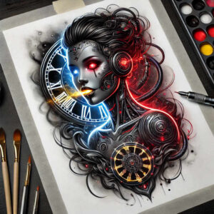 biomechanics tattoo design ideas classic shading detailed anatomy symbolising strength