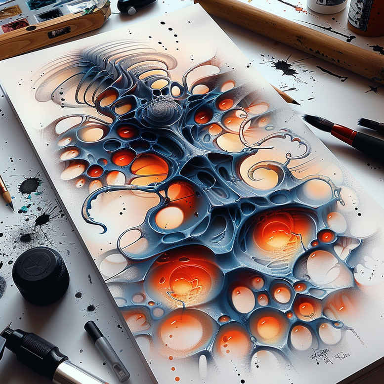 biomechanics tattoo design ideas vivid gradients detailed textures for arm