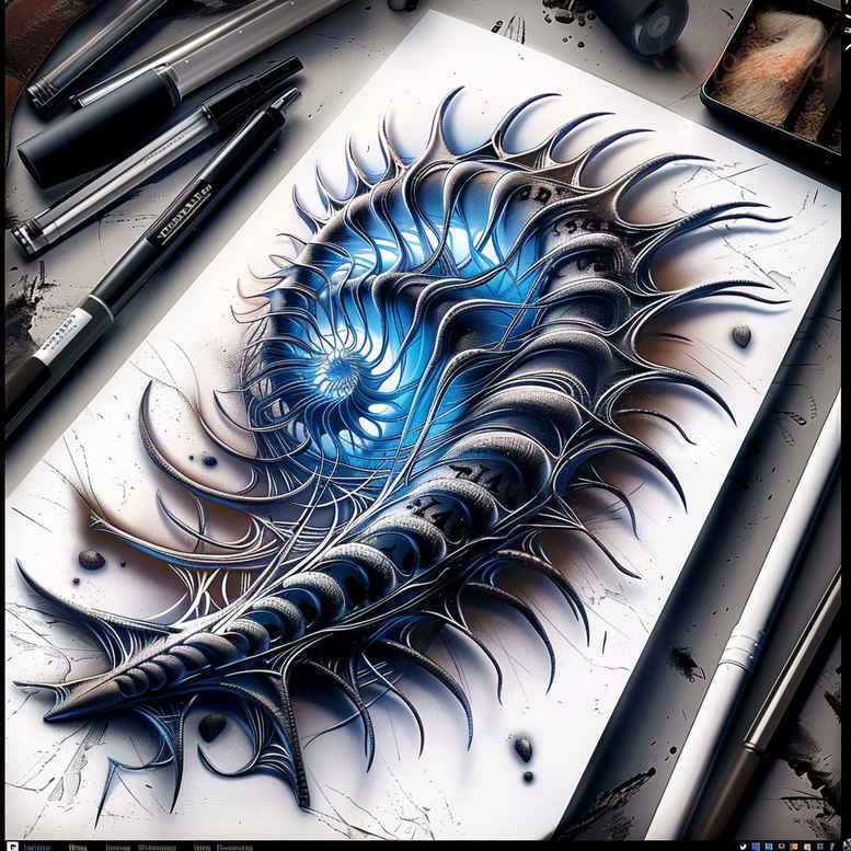 biomechanics tattoo design ideas form fidelity detailed textures for back shoulder