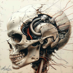 biomechanics tattoo design ideas ornate detailed textures for spine