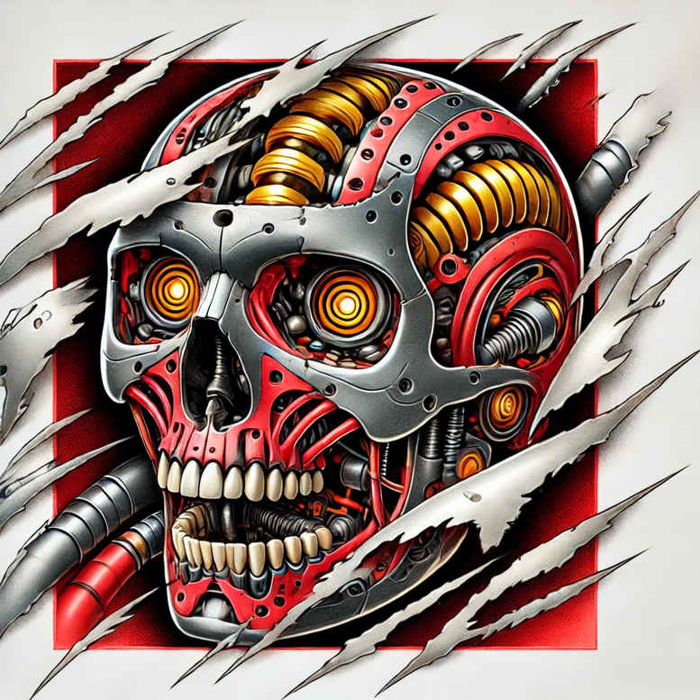 biomechanics tattoo design ideas low-key detailed textures meaning determination