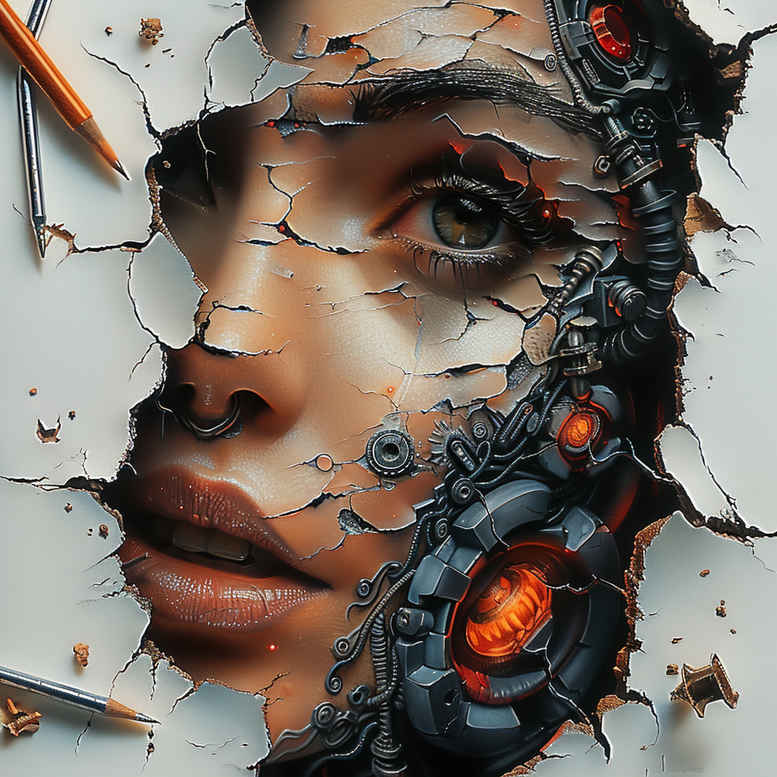biomechanics tattoo design ideas modern twist detailed textures symbolising strength