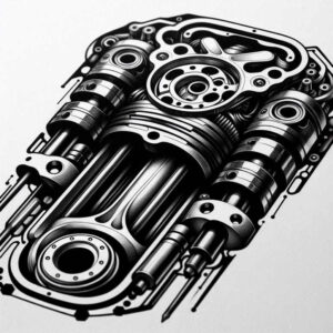 biomechanics tattoo design ideas Realism natural contours dynamic curves represents endurance