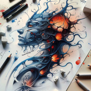 biomechanics tattoo design ideas minimal dynamic curves symbolising strength