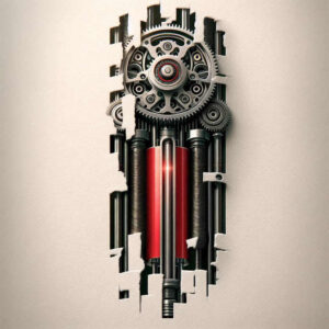 biomechanics tattoo design ideas classic composition dynamic shadows symbolising determination