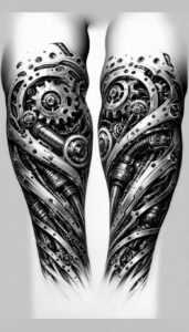 biomechanics tattoo design ideas smooth energy flow for back shoulder