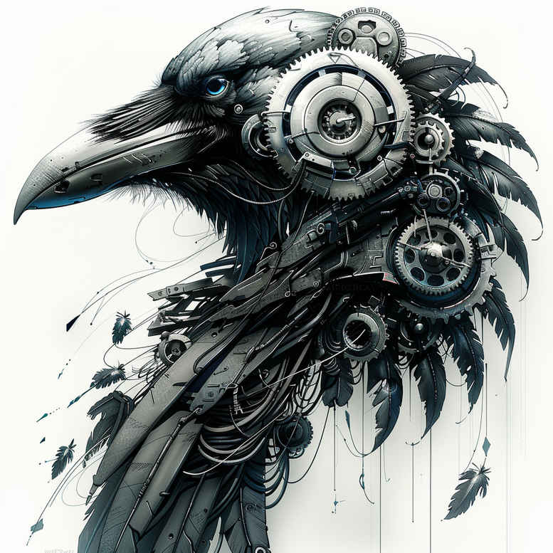 biomechanics tattoo design ideas Surrealism melting forms engineered forms for abdomen