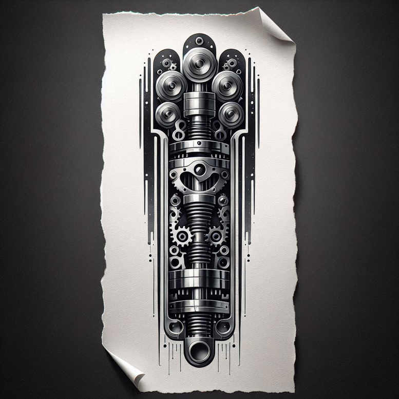 biomechanics tattoo design ideas bold engineered forms strength and power