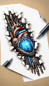 biomechanics tattoo design ideas Realism optical depth flexible joints for arm